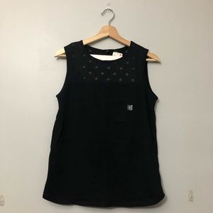 Uniqlo Black Opal Dot Tank Top
